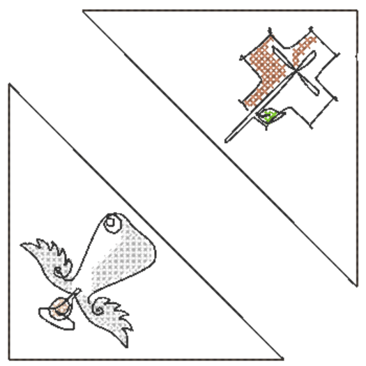 Stickdatei - Leseecken / Lesezeichen, 24 Motive (Single Line) - Sewando