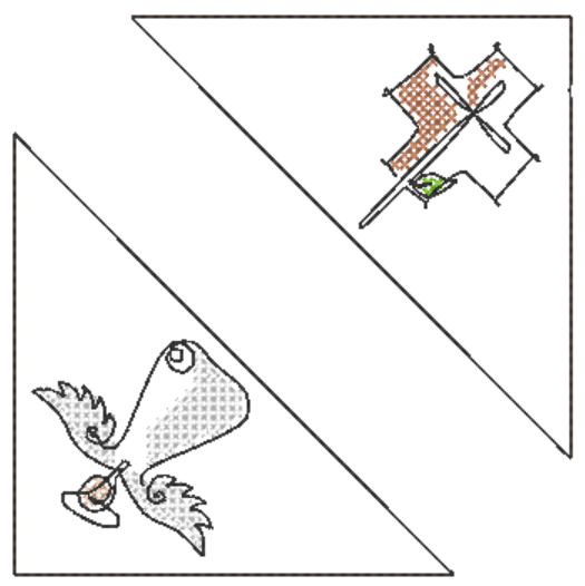 Stickdatei - Leseecken / Lesezeichen, 24 Motive (Single Line) - Sewando