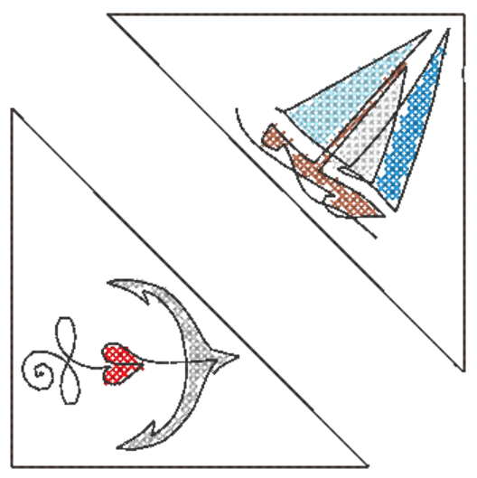 Stickdatei - Leseecken / Lesezeichen, 24 Motive (Single Line) - Sewando