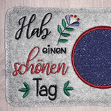 Stickdatei - Mugrugs "Hab einen schönen Tag" (4 Motive)