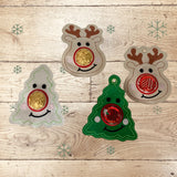 Stickdatei Schoko Nase Rentier und Tannenbaum Weihnachten