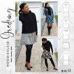 Schnittmuster Hoodie/Kleid/Rock GREDING Gr. 34-56 : - Sewando