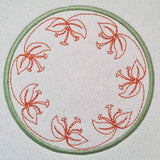 4x Stickdatei "Lilie" ITH Untersetzer
