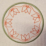 4x Stickdatei "Tulpe" ITH Untersetzer