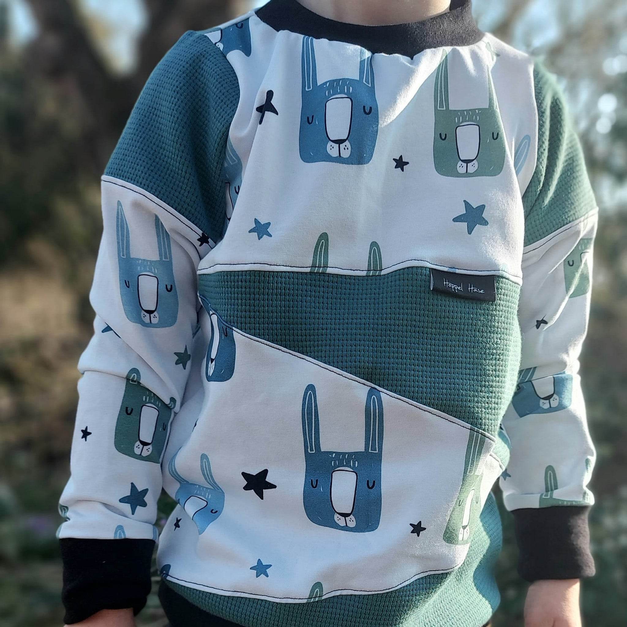 Schnittmuster Hoodie Mighty X Kross Gr.74 - 122 - Sewando