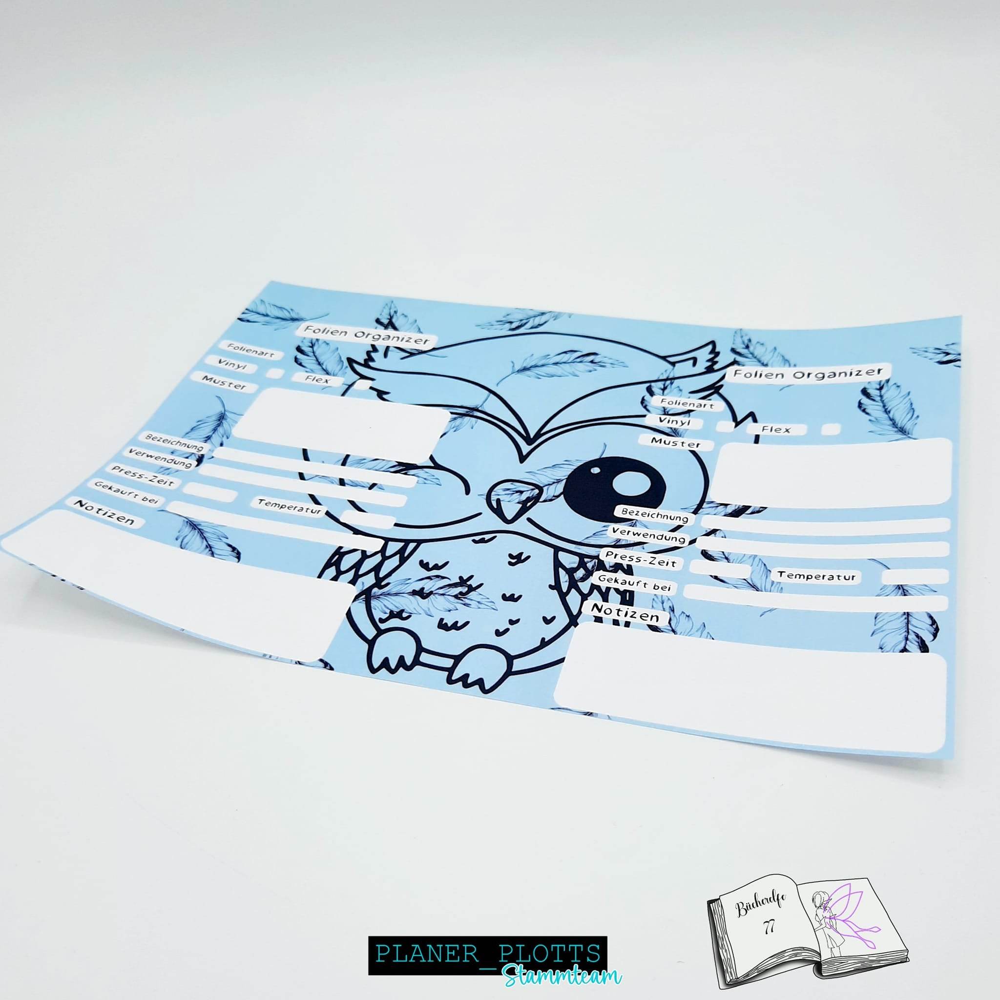 Plotterdatei Nachteule Sublimation, Digistamp, Digipaper Digiset - Sewando