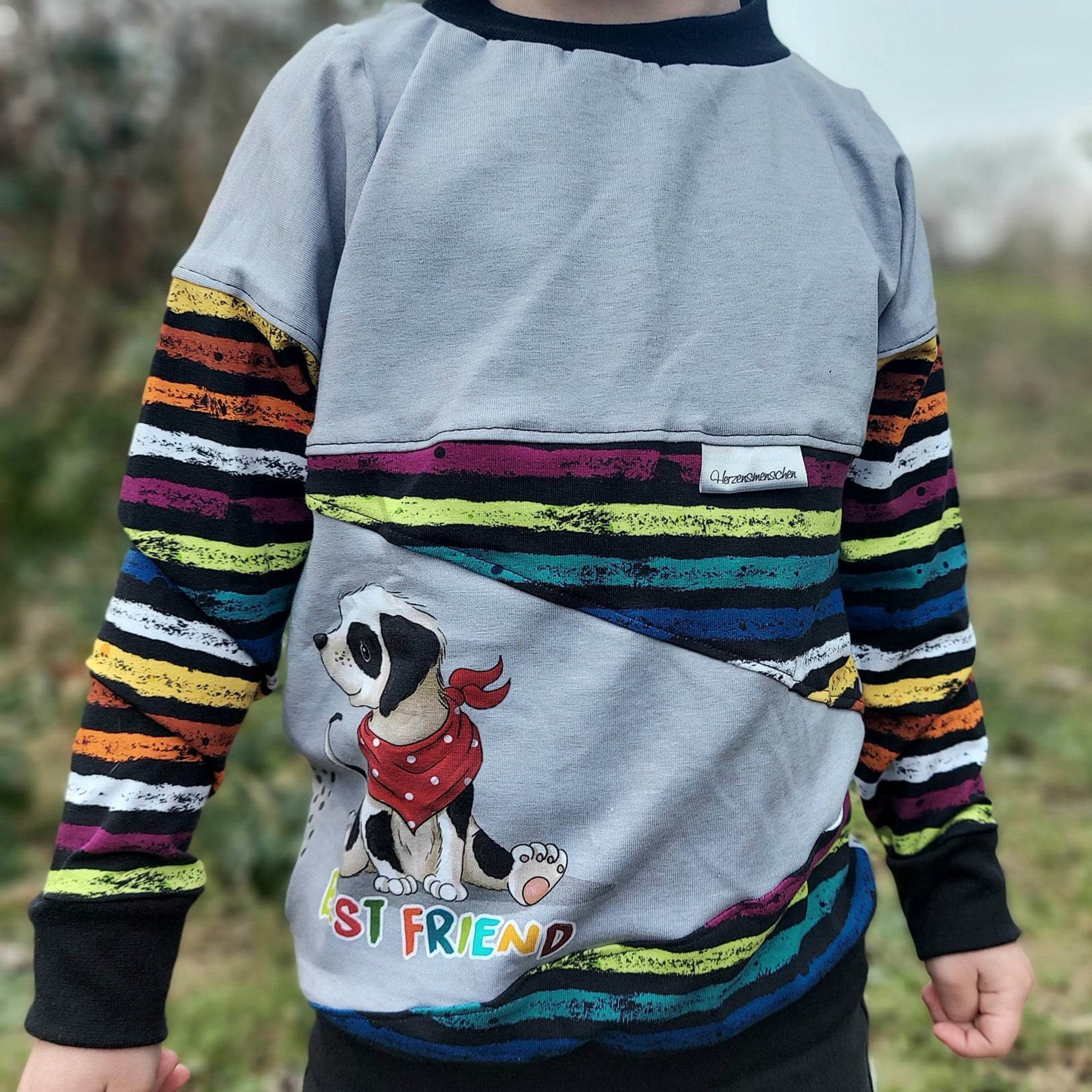 Schnittmuster Hoodie Mighty X Kross Gr.74 - 122 - Sewando