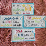 Stickdatei Set Freche Schokohüllen Geschenkhüllen Gutscheinhüllen - Sewando