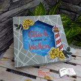 Plotterdatei Rosen Leuchtturm Sublimation, Digistamp, Digipaper ! - Sewando