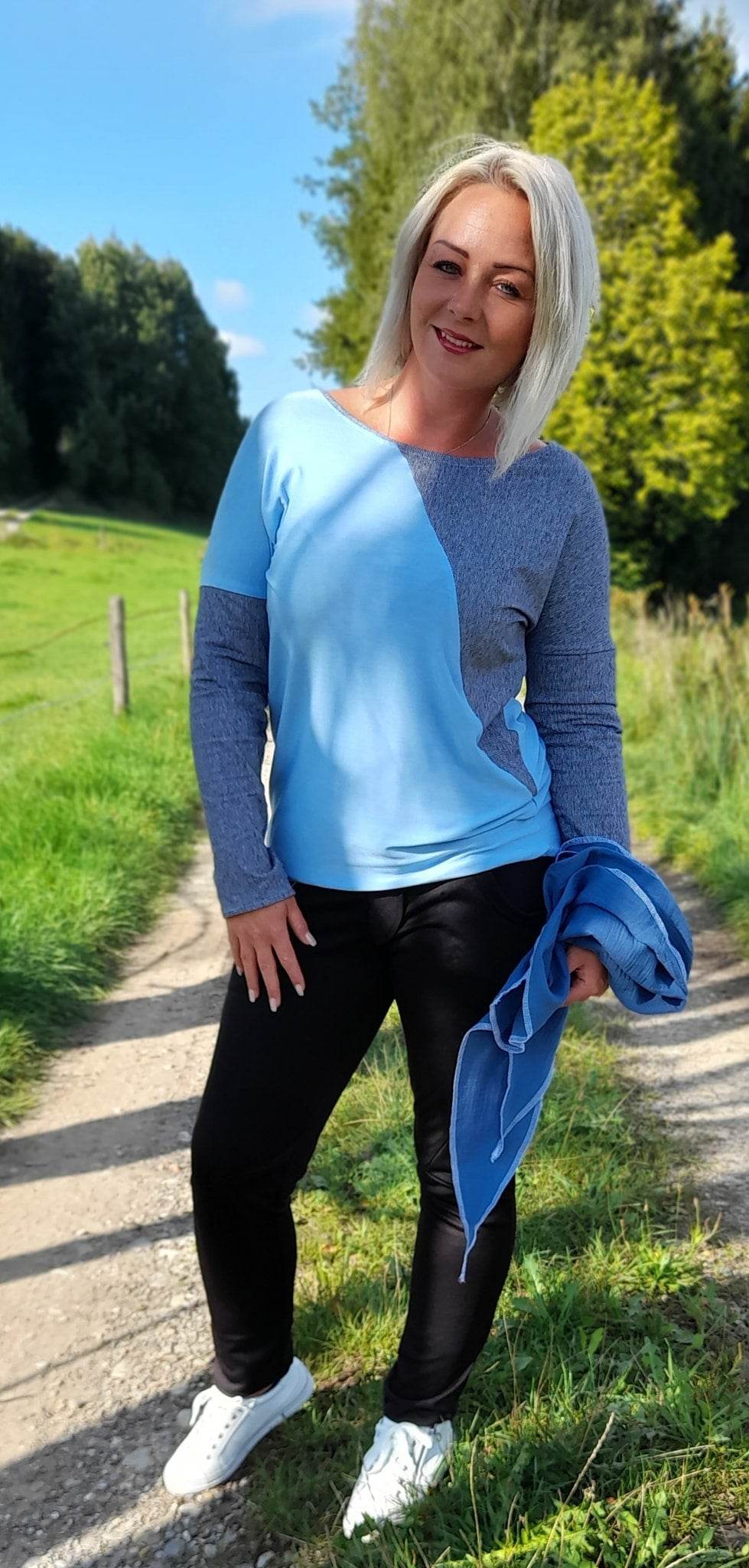 Schnittmuster Shirt PALUDO Gr. 32-56 + gratis Plotterdateen + gratis Schnittmuster Tuch : - Sewando