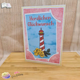 Digiset Rosen Leuchtturm Plotterdatei, Sublimation, Digistamp, Digipaper ! - Sewando