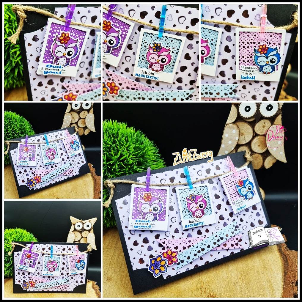 Plotterdatei Nachteule Sublimation, Digistamp, Digipaper Digiset - Sewando