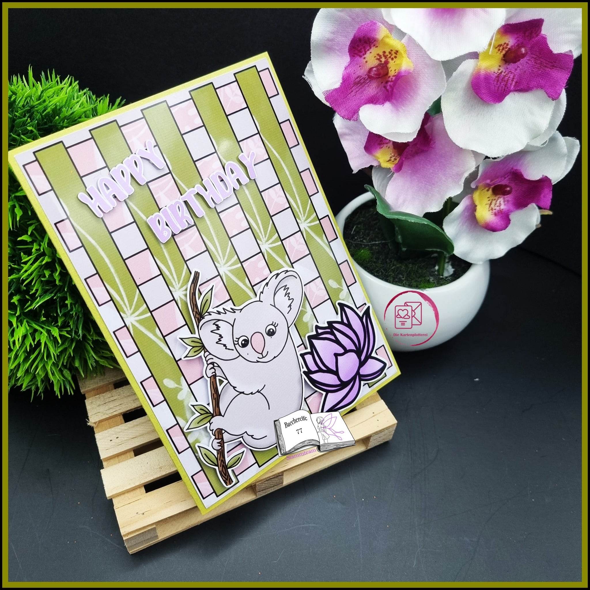 Digiset Koala mit Lotus Plotten, Sublimation, Drucken, Digistamp - Sewando