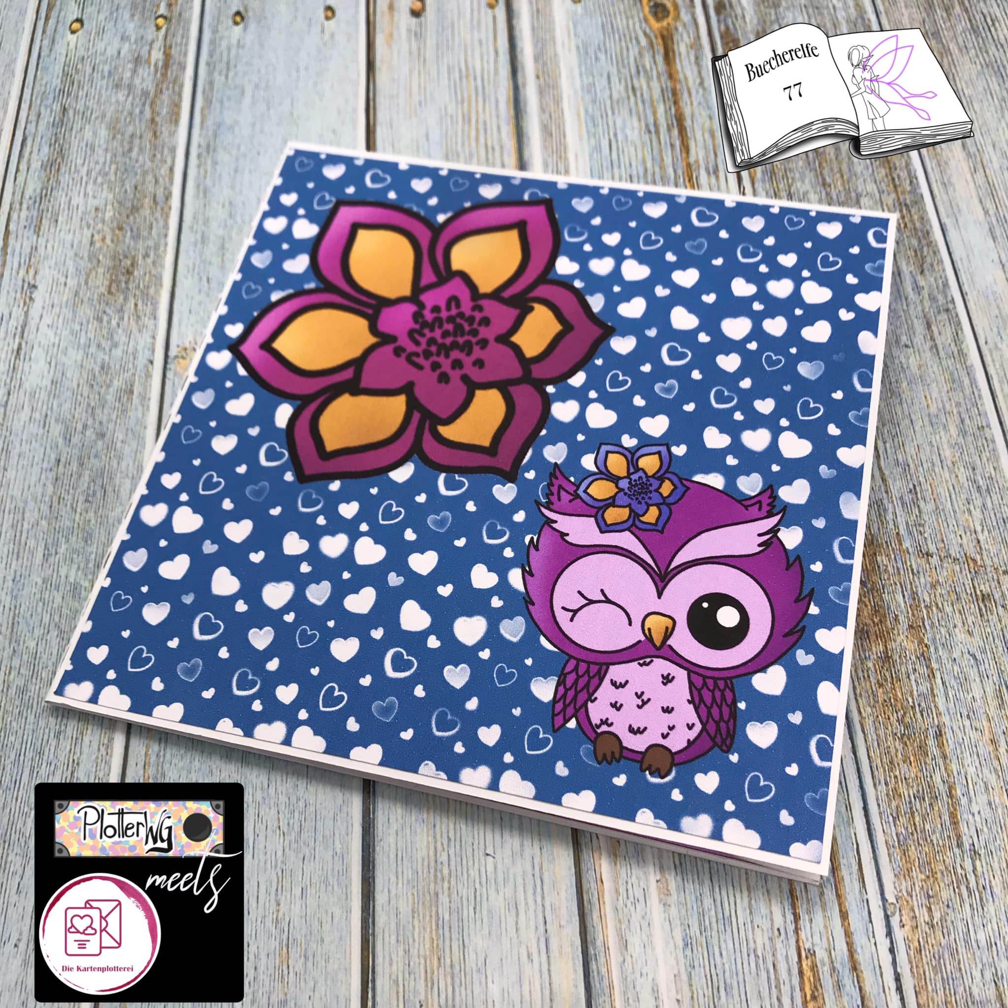 Plotterdatei Nachteule Sublimation, Digistamp, Digipaper Digiset - Sewando
