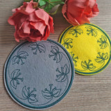 4x Stickdatei "Lilie" ITH Untersetzer