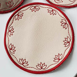 4x Stickdatei "Lotus" ITH Untersetzer