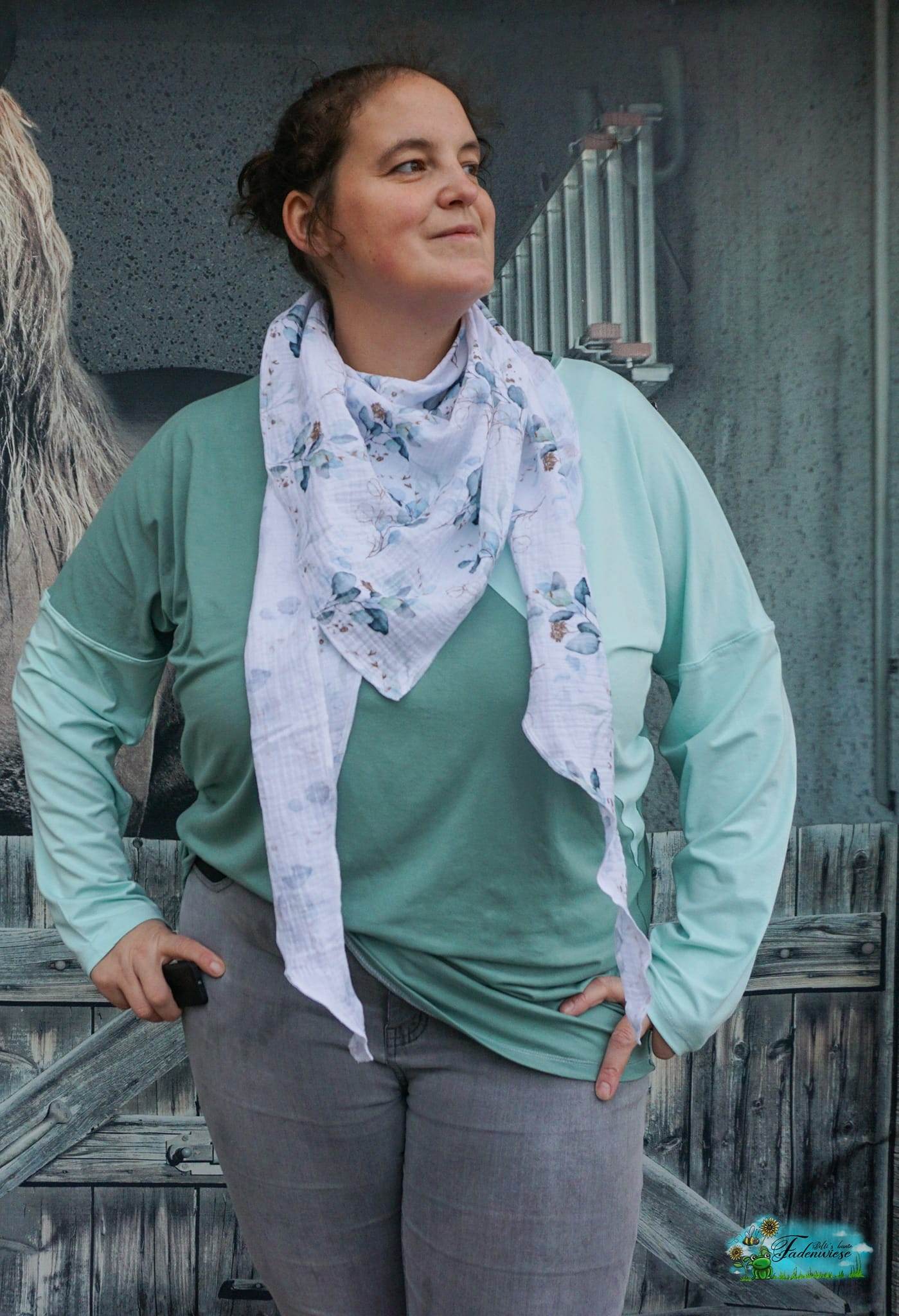 Schnittmuster Shirt PALUDO Gr. 32-56 + gratis Plotterdateen + gratis Schnittmuster Tuch : - Sewando