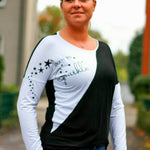 Schnittmuster Shirt PALUDO Gr. 32-56 + gratis Plotterdateen + gratis Schnittmuster Tuch : - Sewando