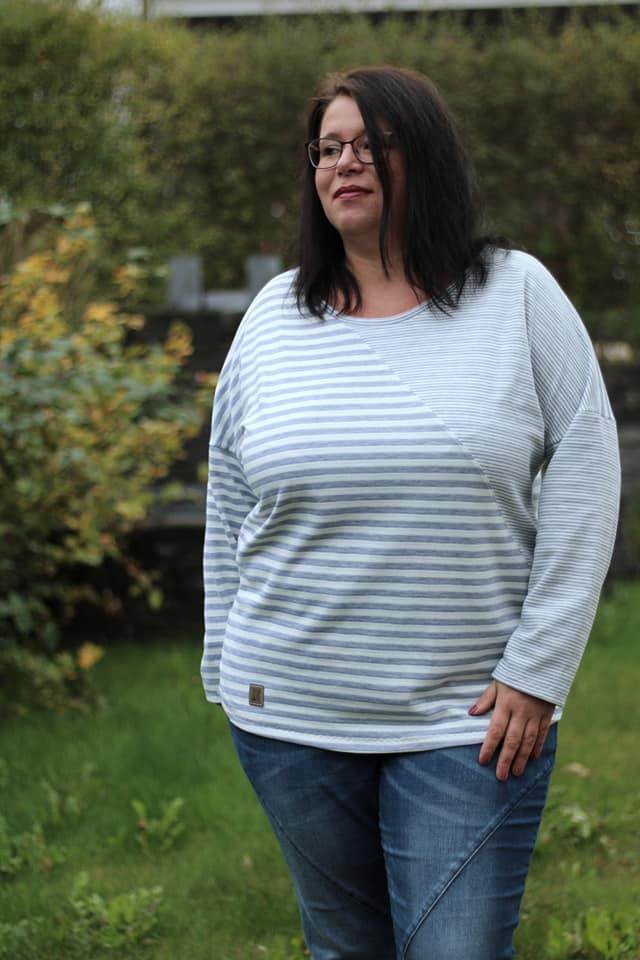 Schnittmuster Shirt PALUDO Gr. 32-56 + gratis Plotterdateen + gratis Schnittmuster Tuch : - Sewando