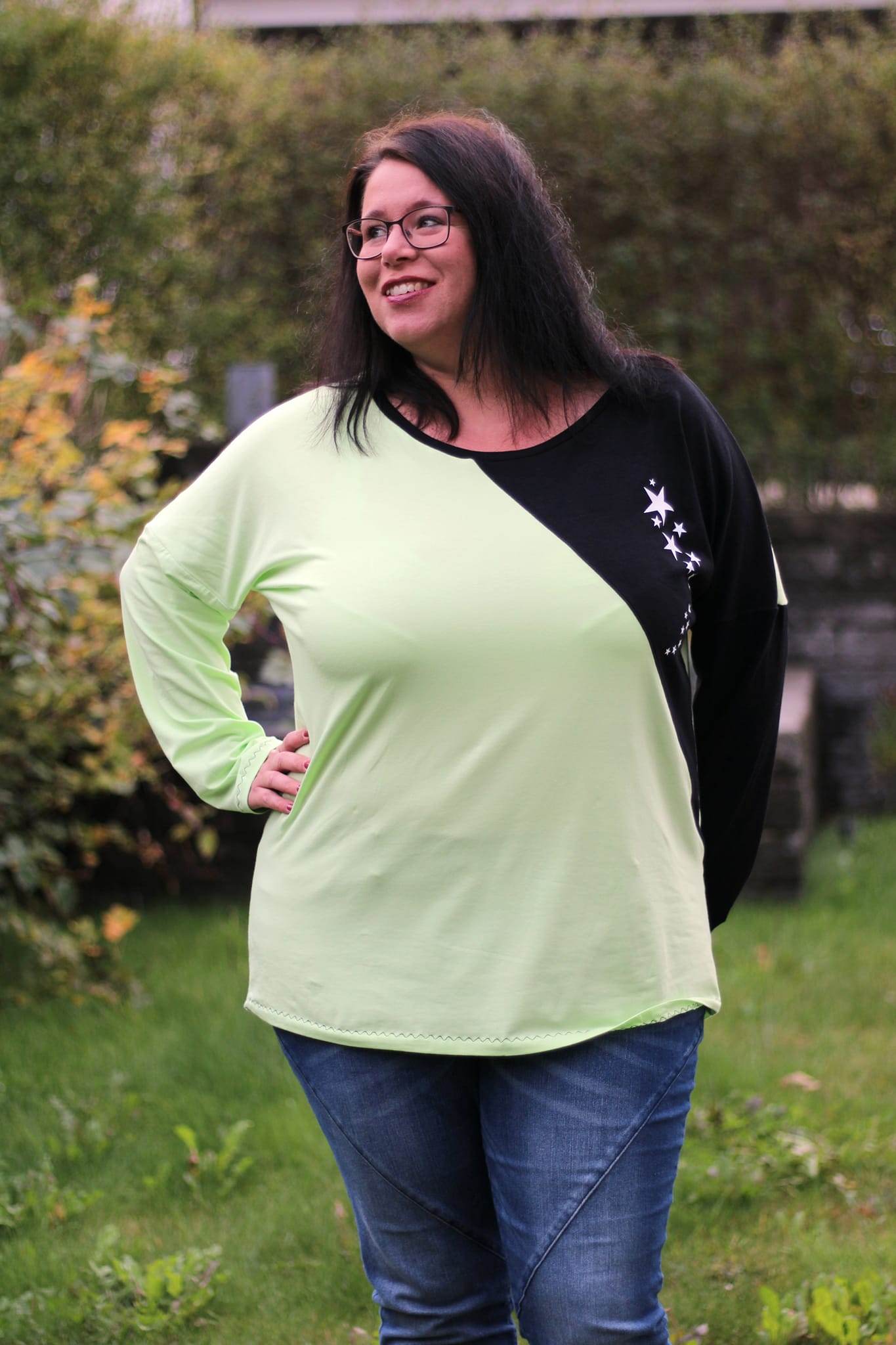 Schnittmuster Shirt PALUDO Gr. 32-56 + gratis Plotterdateen + gratis Schnittmuster Tuch : - Sewando