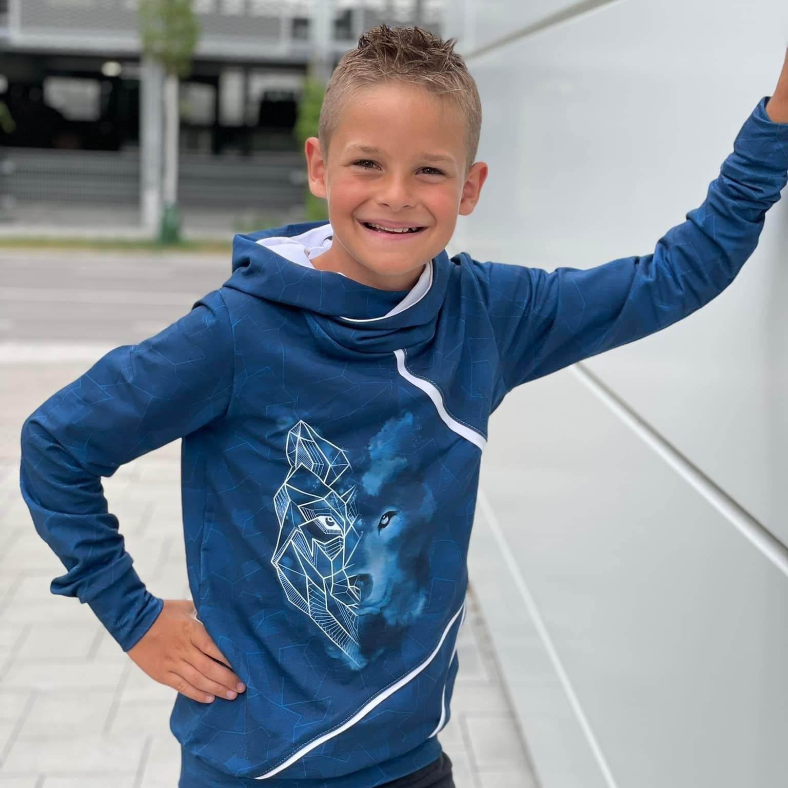 Schnittmuster Hoodie/Shirt Swante Junior Gr. 122-164 inkl. Beamerdatei - Sewando