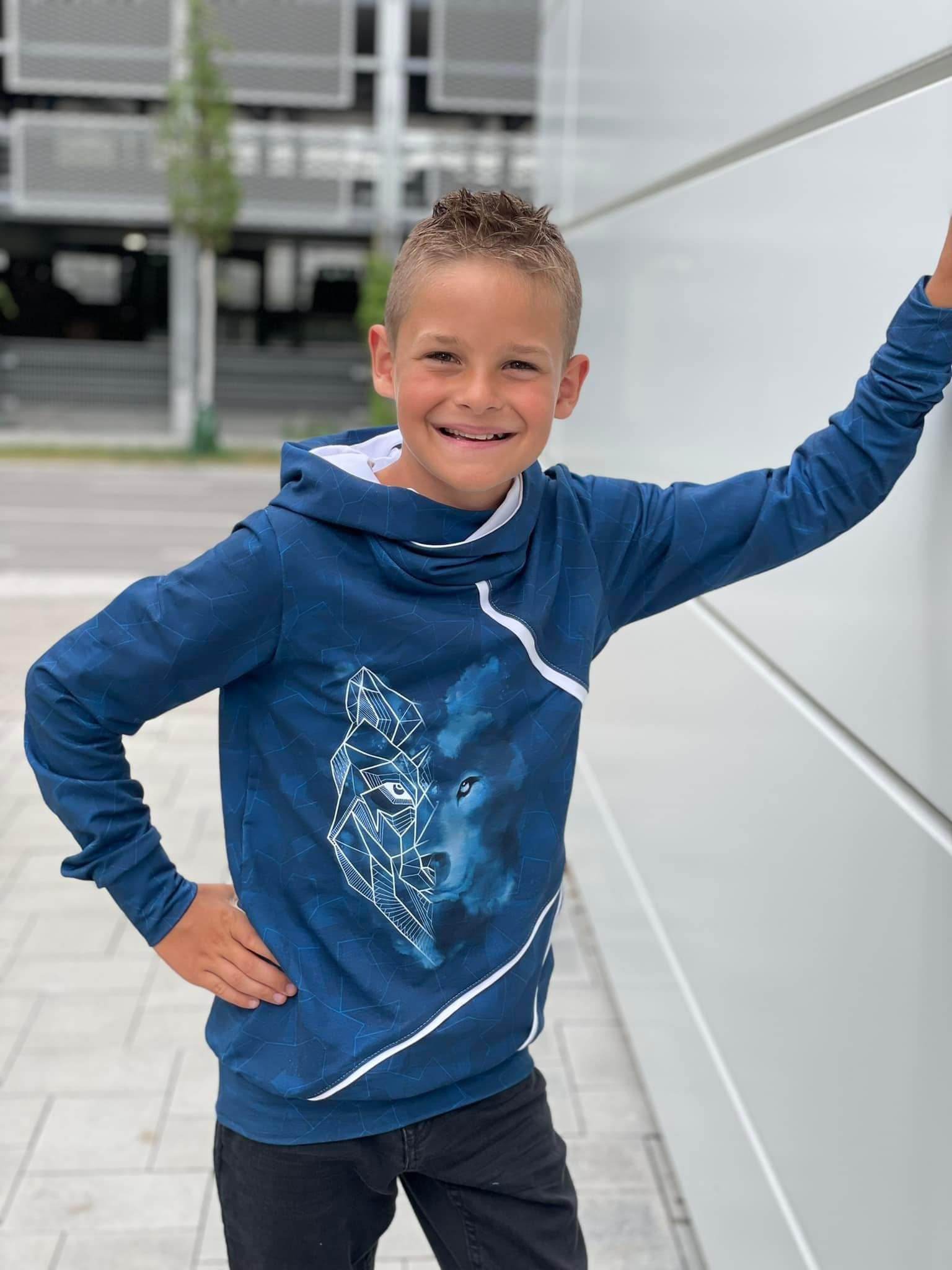 Schnittmuster Hoodie/Shirt Swante Junior Gr. 122-164 inkl. Beamerdatei - Sewando