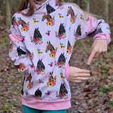 Schnittmuster Hoodie Schräger Vogel Gr. 74-140 - Sewando