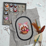 Waschbär Stickdatei – freches Tiermotiv für Kleidung & kreative Geschenkideen - Sewando