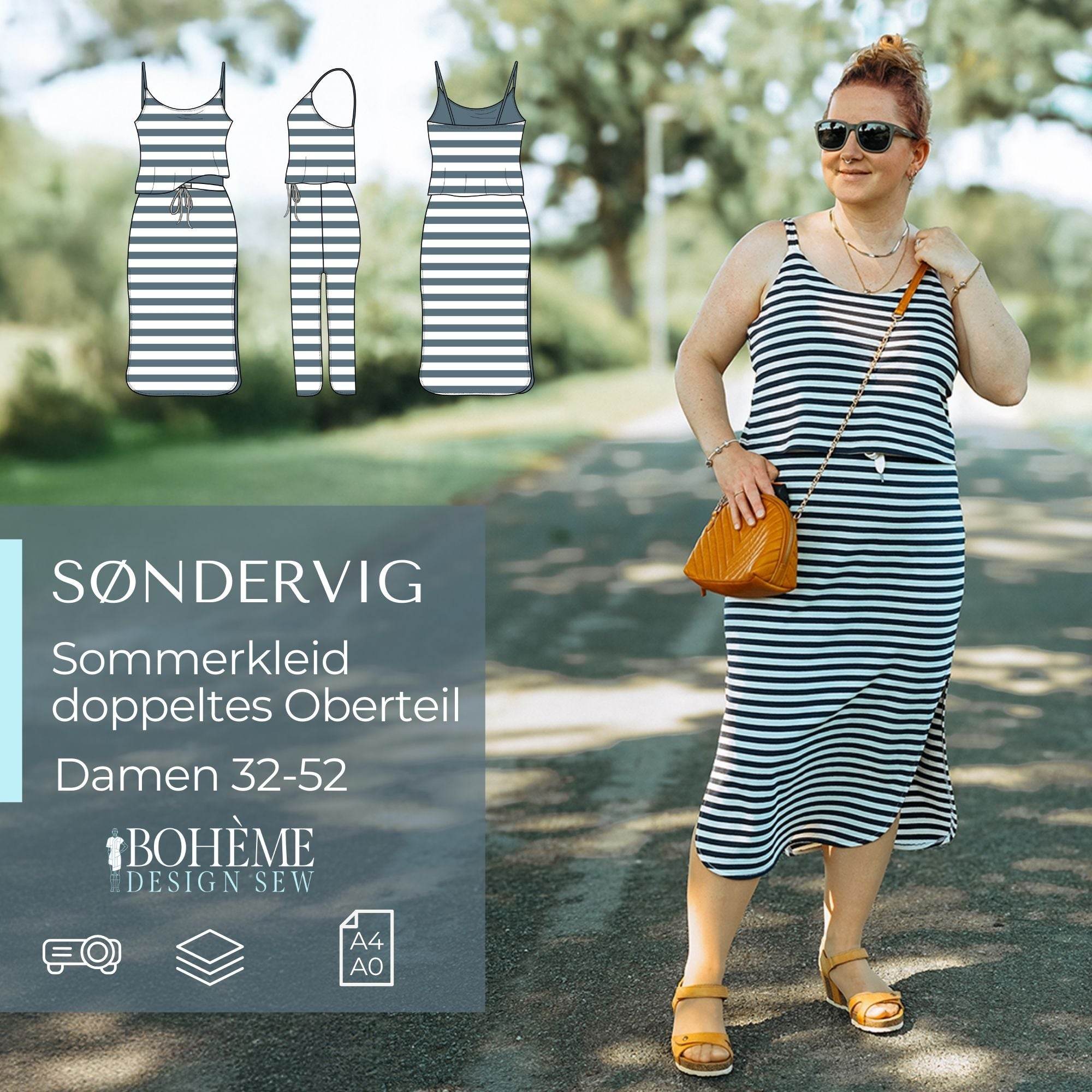 SØNDERVIG.sommerkleid | Damen | 32-52 | Schnitt : - Sewando