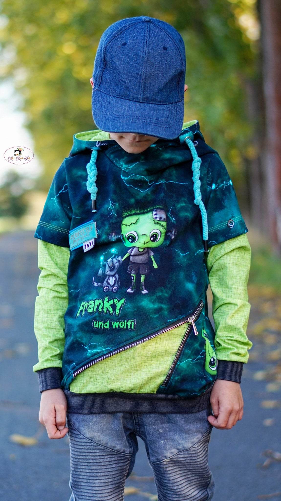 Schnittmuster Hoodie/Shirt Swante Junior Gr. 122-164 inkl. Beamerdatei - Sewando