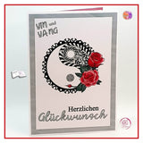 Digiset Yin und Yang mit Rosen Plotten, Sublimation, Drucken, Digistamp, Digipaper ! - Sewando