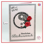 Plotterdatei Yin und Yang mit Rosen Sublimation, Digistamp, Digipaper ! - Sewando