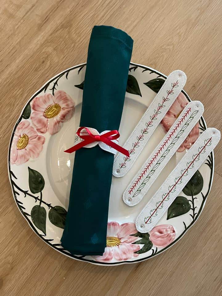 Stickdatei - Serviettenringe mit Schmuckband (8 Motive) - Sewando