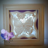 Schattenbox Motiv "Schmetterling" SVG, DXF, PNG Basteln Plotterdatei