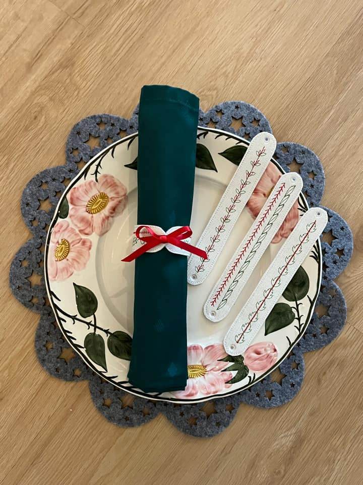Stickdatei - Serviettenringe mit Schmuckband (8 Motive) - Sewando