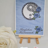 Plotterdatei Yin und Yang mit Rosen Sublimation, Digistamp, Digipaper ! - Sewando