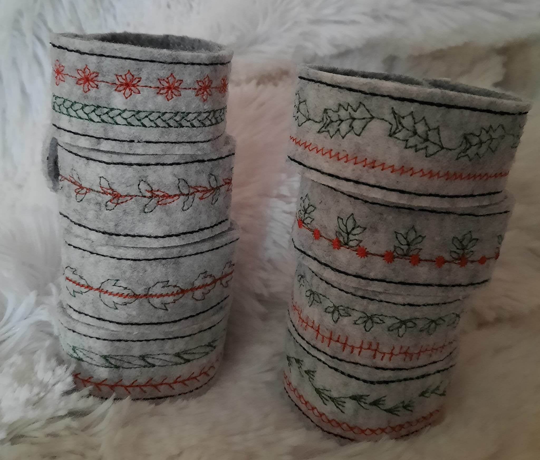 Stickdatei - Serviettenringe mit Schmuckband (8 Motive) - Sewando