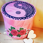 Plotterdatei Yin und Yang mit Rosen Sublimation, Digistamp, Digipaper ! - Sewando