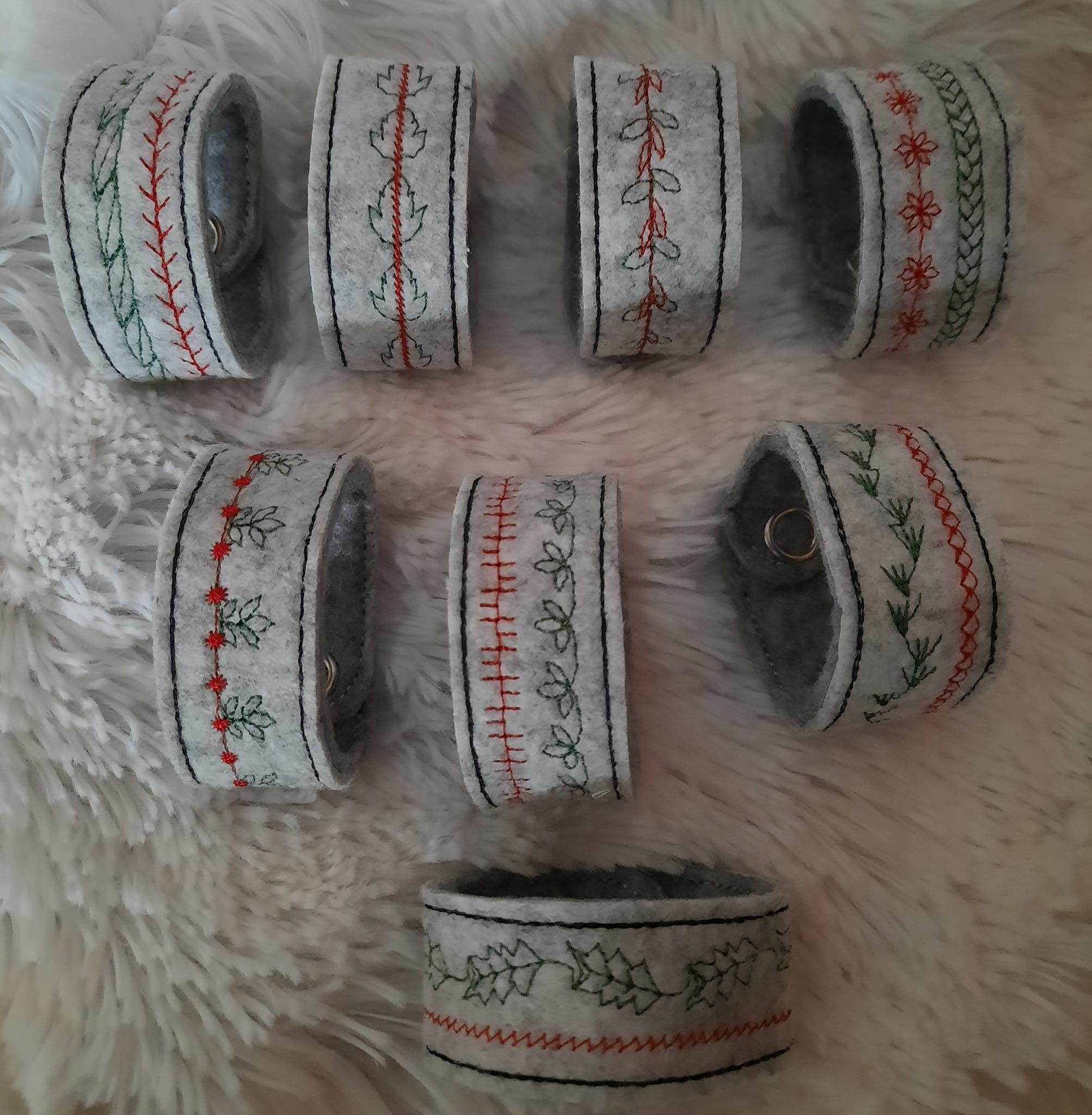 Stickdatei - Serviettenringe mit Schmuckband (8 Motive) - Sewando