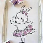 Ballerina Hase Stickdatei – niedliches Häschen für Kinderkleidung & Geschenke - Sewando