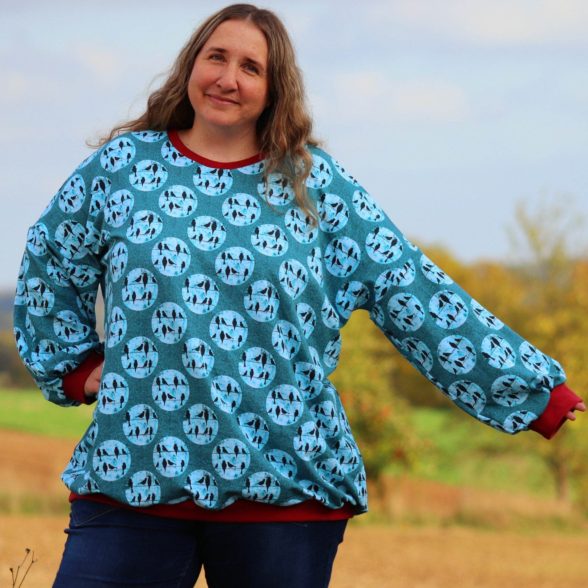 Schnittmuster Pullover Schokocookie Damen Größe 32-54 inkl. Applikation - Sewando