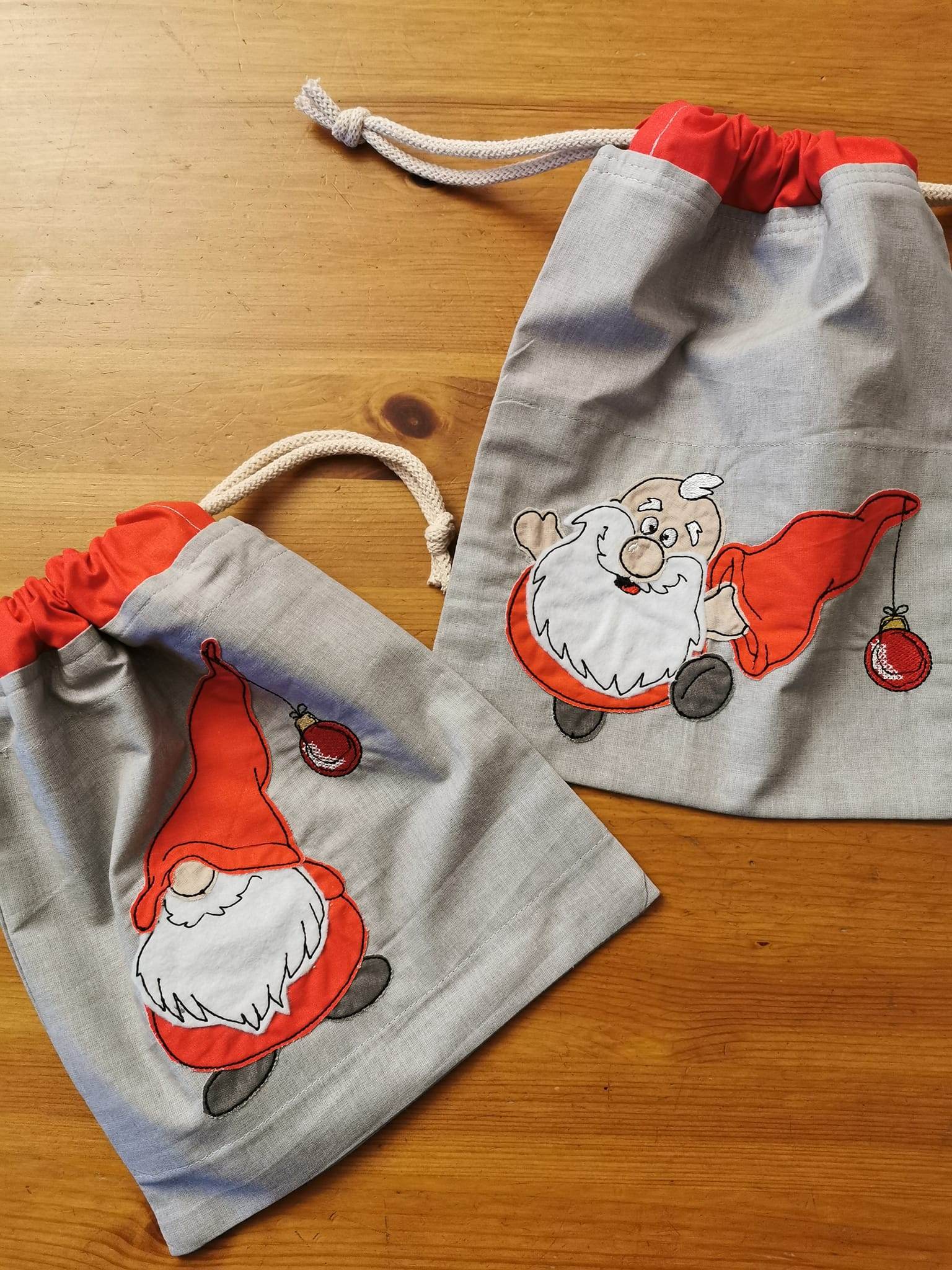 Stickdatei - SANTA-Gnom (3 Dateien) - Sewando
