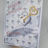 Plotterdatei Herzschloss mit Schlüssel Sublimation, Drucken, Digistamp, Digipaper - Sewando