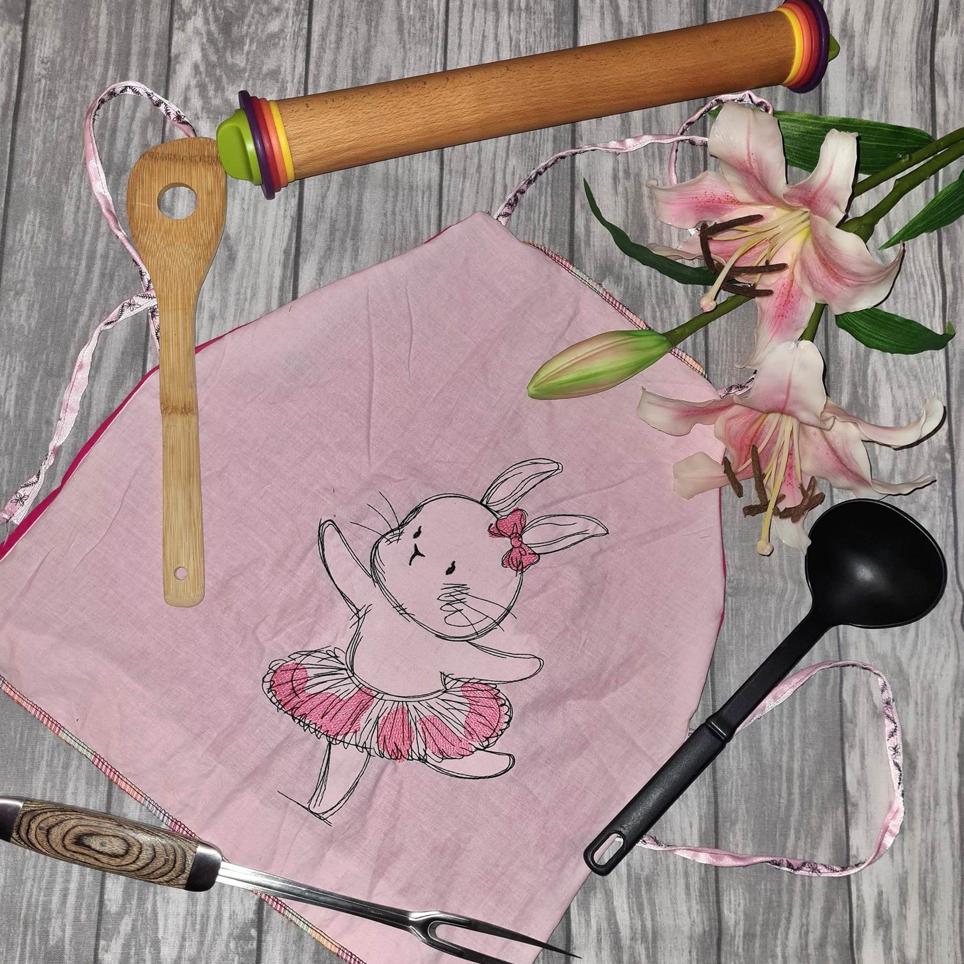 Ballerina Hase Stickdatei – niedliches Häschen für Kinderkleidung & Geschenke - Sewando