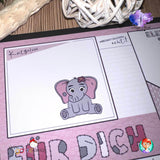 Digiset „Eli und Lou, die Elefanten“ Digipaper, Digistamp - Sewando