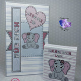 Digiset „Eli und Lou, die Elefanten“ Digipaper, Digistamp - Sewando
