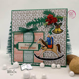Digiset Schaukelpferd Plotterdatei, Sublimation, Digistamp, Digipaper - Sewando