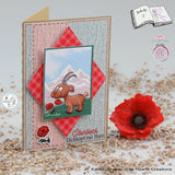 Plotterdatei Steinbock mit Mohn Sublimation, Digistamp, Digipaper - Sewando