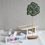 9x Stickdatei Kleeblatt Satinstick und ITH - Sewando