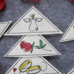 Stickdatei - Leseecken / Lesezeichen, 24 Motive (Single Line) - Sewando